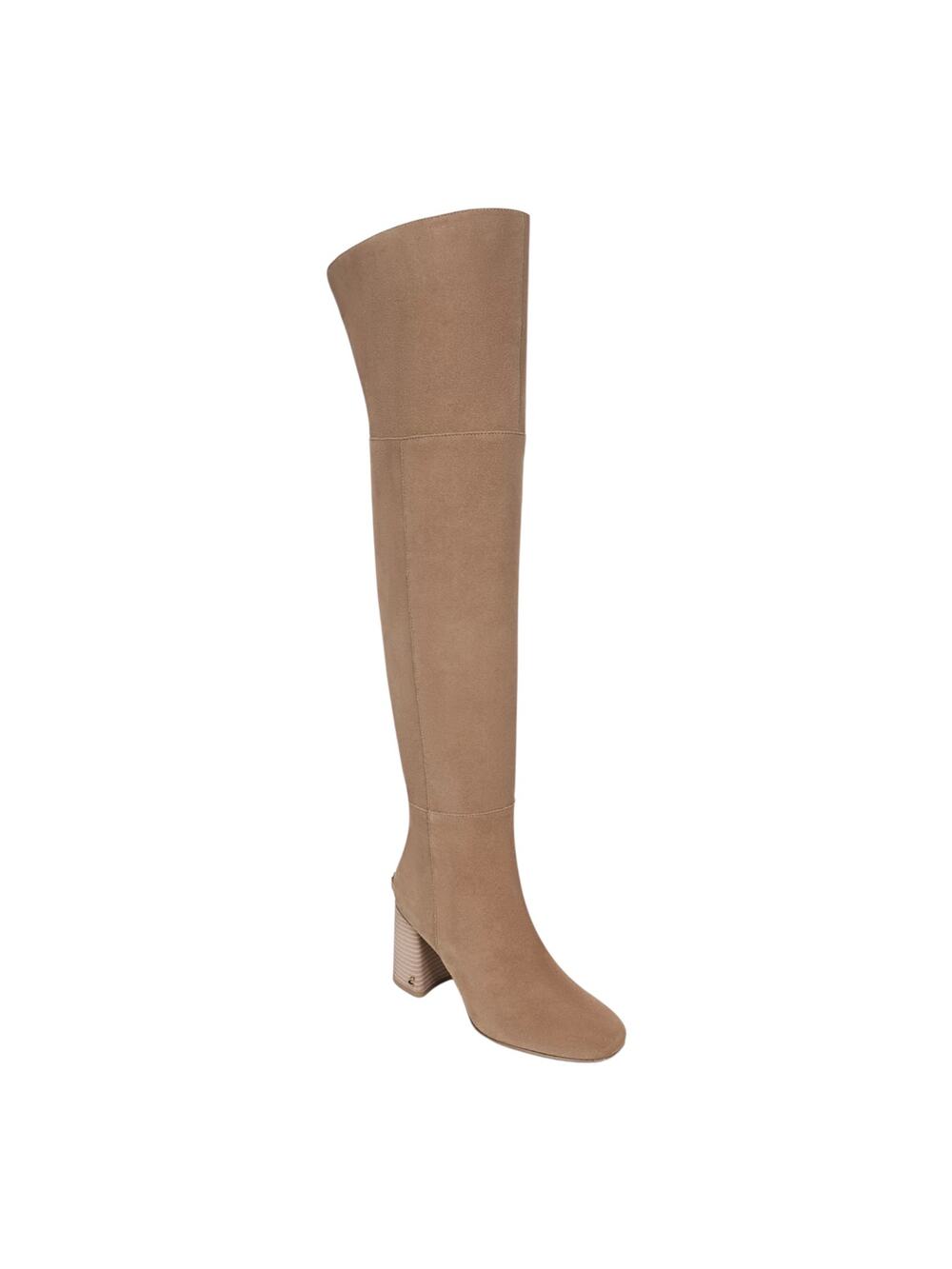 Circus NY Women's Brigid Suede Over the Knee Block Heel Boots Light Tan Size 6